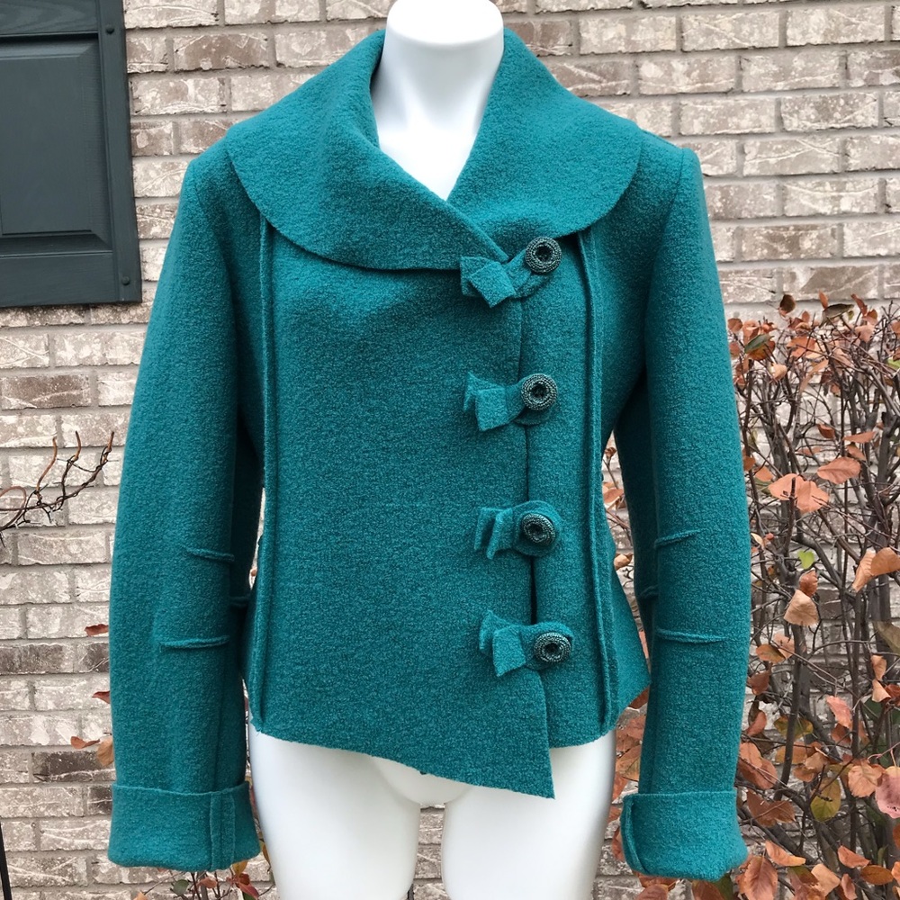 💙 Eva | Tralala Paris Side-Button Wool Blazer Jacket